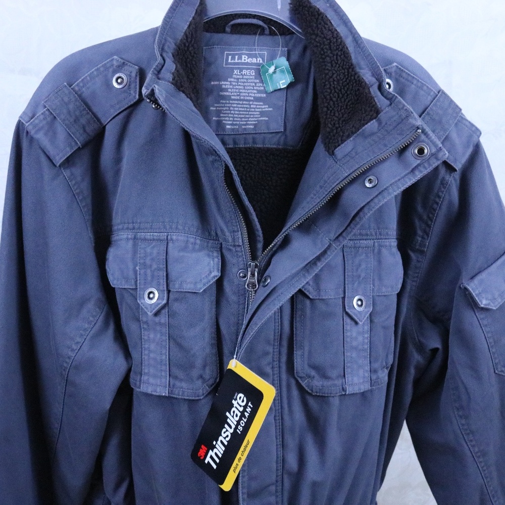 NWT Men's XL LL Bean Thinsulate Sherpa Lined Coat